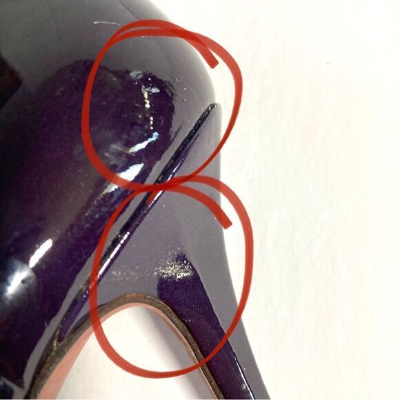 Jean-Michel Cazabat Purple Patent Leather Heels Size 8 - Picture 3 of 10